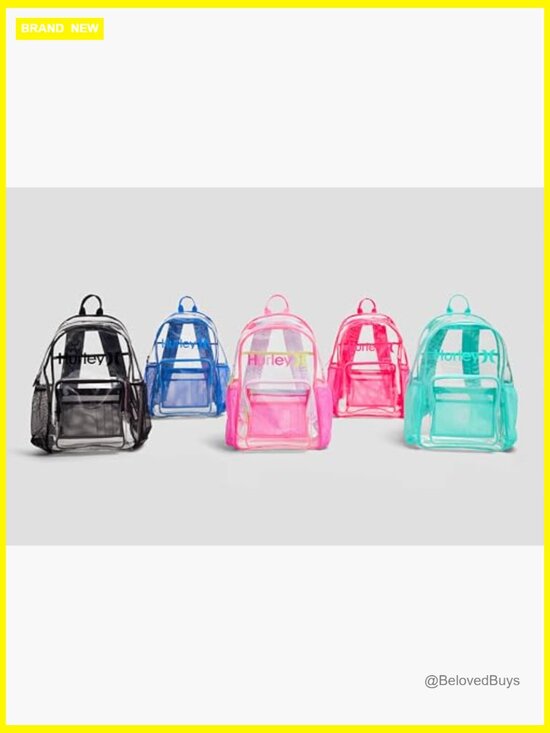 Clear Backpack with Zipper Closure and Adjustable Straps main image 4